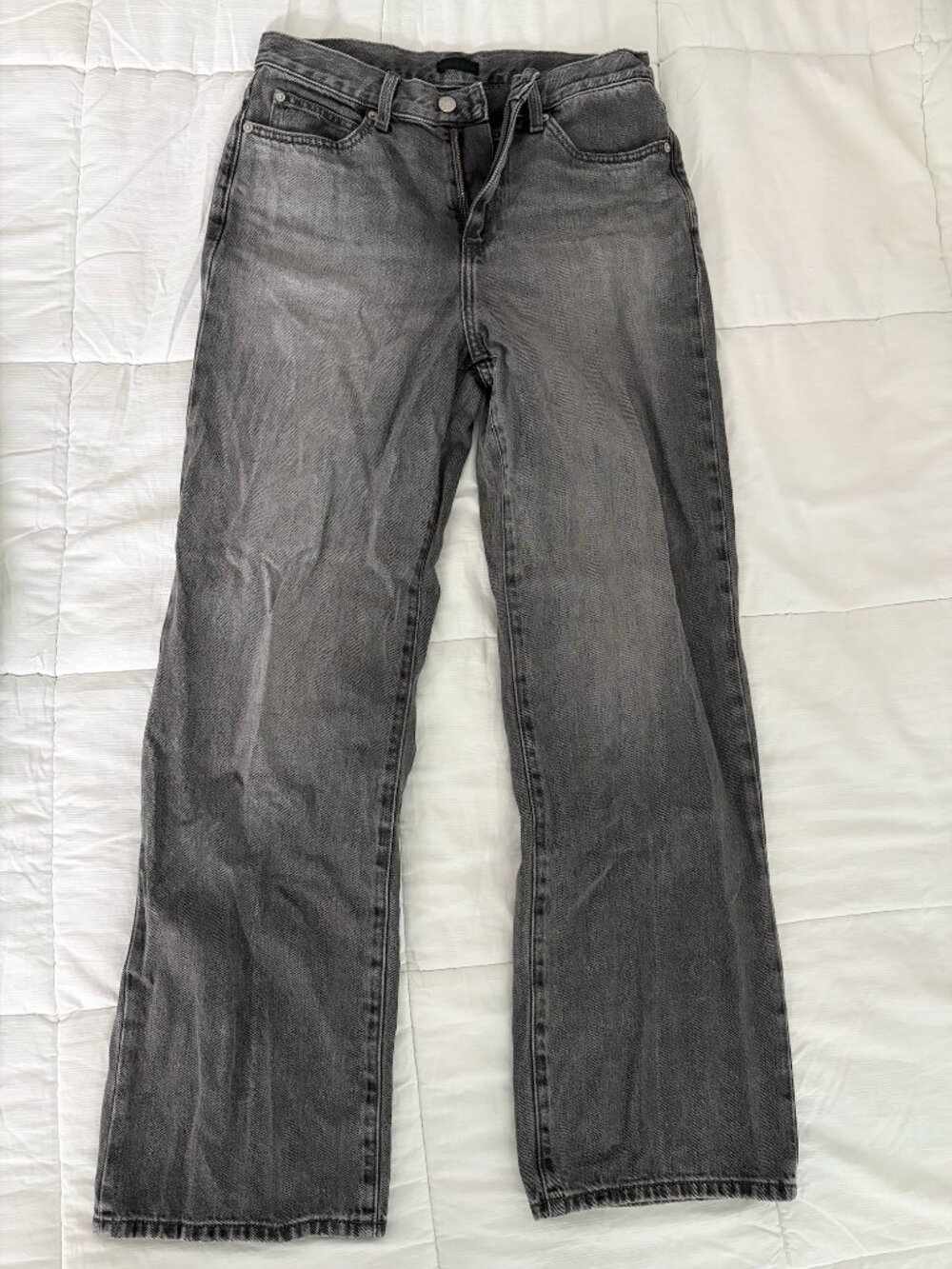 women's grey uniqlo jeans